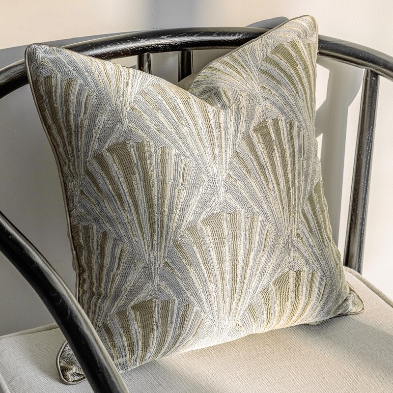 Muscheldesign Jacquard - Kissen