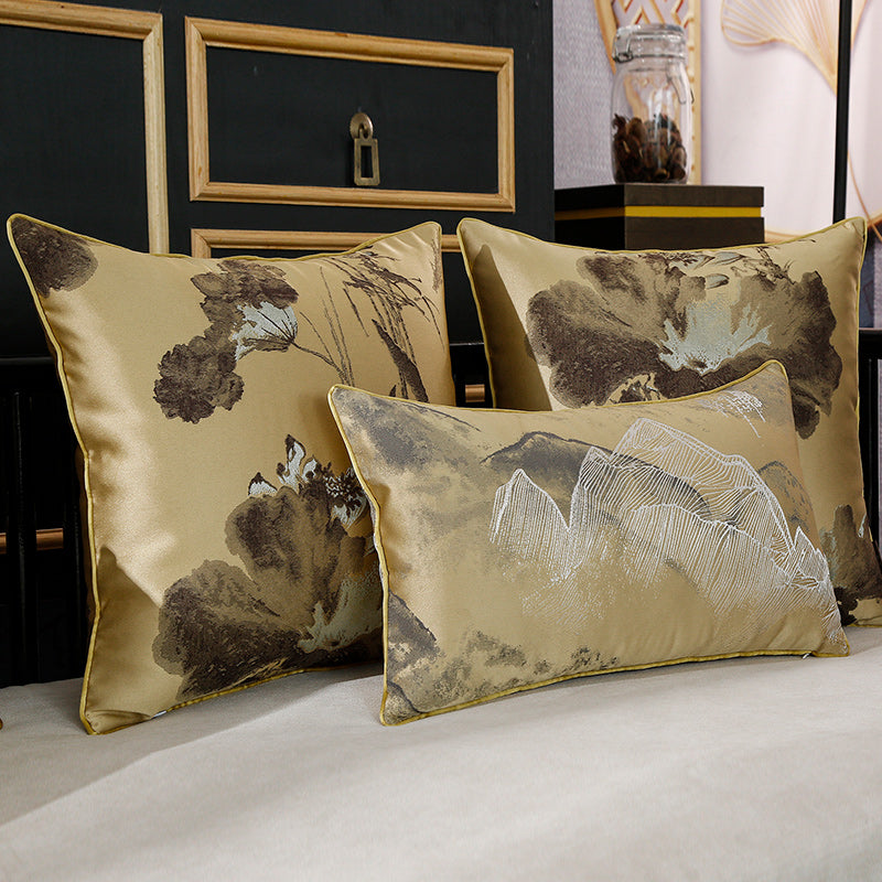 Chinesische Satin Gold - Kissen